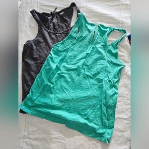 2 Each J.Crew Medium Tank Tops with Zipper Back Detailing
